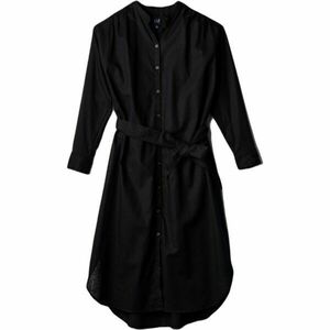 GAP LINEN GATHERED VOLUME Női ruha, fekete, méret kép