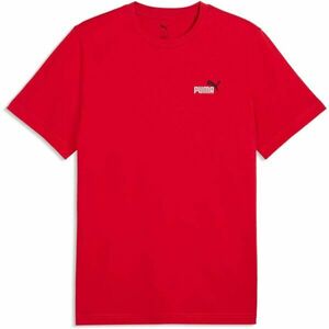Puma ESSENTIALS 2COLOR SMALL NO 1 LOGO TEE Férfi póló, piros, méret kép