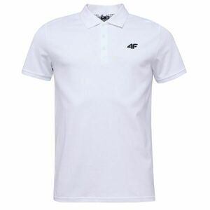 4F POLO SHIRT Férfi galléros póló, fehér, méret kép