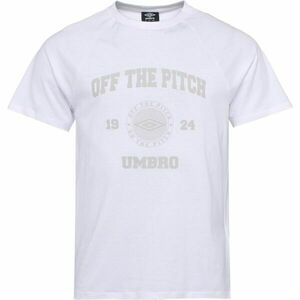 Umbro COLLEGIATE GRAPHIC TEE Férfi póló, fehér, méret kép