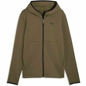 Puma TECH FULL ZIP HOODIE DK Férfi pulóver, khaki, méret kép