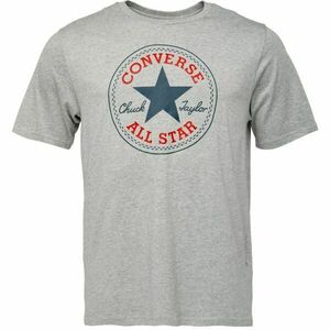 Converse STANDARD FIT CENTER FRONT CHUCK PATCH CORE TEE Uniszex póló, szürke, méret kép