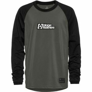 Horsefeathers SPIKE LS YOUTH Fiú kerékpáros mez, sötétzöld, méret kép