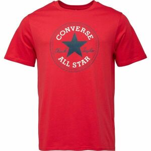 Converse STANDARD FIT CENTER FRONT CHUCK PATCH CORE TEE Uniszex póló, piros, méret kép