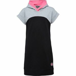Lewro DRESS 252371 Lány rövid kapucnis ruha, fekete, méret 164-170 kép