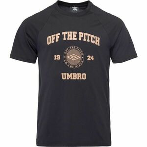 Umbro COLLEGIATE GRAPHIC TEE Férfi póló, fekete, méret kép