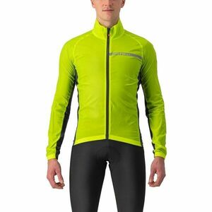 Castelli SQUADRA STRETCH Férfi kerékpáros széldzseki, fényvisszaverő neon, méret XXL kép