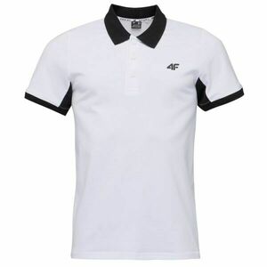 4F POLO SHIRT Férfi galléros póló, fehér, méret kép