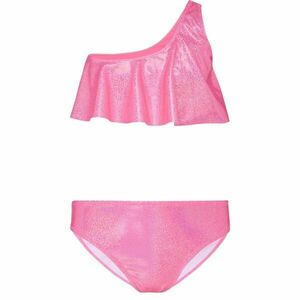 AQUOS CALMA Lány egyvállas kétrészes fürdőruha, rózsaszín, méret 128-134 kép