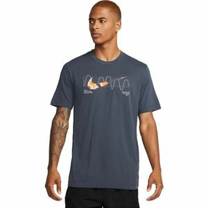 Nike DRI-FIT Férfi póló futáshoz, sötétkék, méret kép