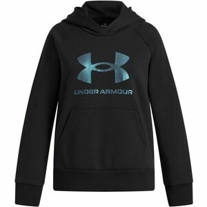 Under Armour RIVAL FLEECE SHIMMER Lány kapucnis pulóver, fekete, méret XL kép