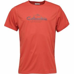 Columbia ZERO RULES LIGHT SS GRAPHIC CREW Férfi póló, piros, méret kép