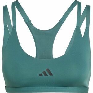 adidas OPTIME STRAPPY LS BRA Női sportmelltartó, sötétzöld, méret kép