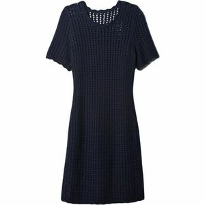 GAP V-SS CROCHET Női ruha, sötétkék, méret kép