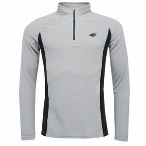4F FLEECE 1/2 ZIP Férfi fleece pulóver, szürke, méret kép