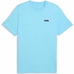 Puma ESSENTIALS 2COLOR SMALL NO 1 LOGO TEE Férfi póló, világoskék, méret kép