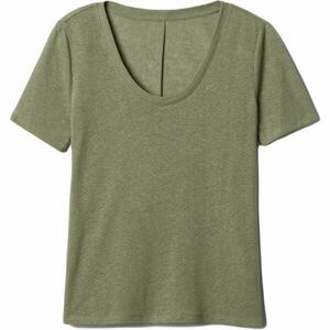 GAP V-SS LINEN SCOOP Női póló, khaki, méret kép