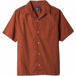 GAP SS LINEN Férfi ing, barna, méret kép
