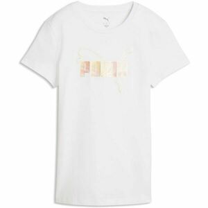 Puma ESSENTIALS LOGO LAB METALLIC TEE Női póló, fehér, méret kép