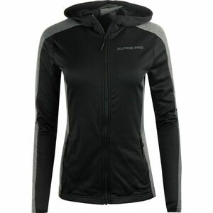 ALPINE PRO SELEDA Női kapucnis pulóver, fekete, méret kép