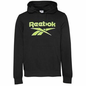 Reebok ELLIOT HD LOGO Férfi kapucnis pulóver, fekete, méret kép