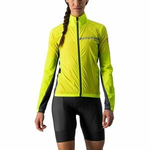 Castelli SQUADRA STRETCH W Női kerékpáros széldzseki, fényvisszaverő neon, méret kép