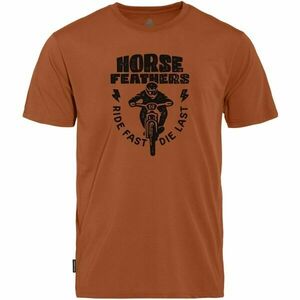 Horsefeathers FULL SEND Férfi kerékpáros póló, barna, méret kép