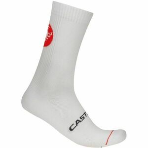 Castelli ENTRATA 18 SOCK Férfi kerékpáros zokni, fehér, méret kép