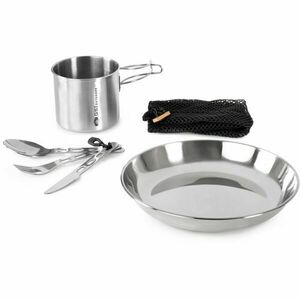 GSI Outdoors GLACIER STAINLESS 1 PERSON SET Kemping edények, ezüst, méret kép