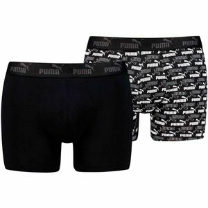 Puma ELEMENTS MEN PRINTED NO1 STRIPE BOXERS 2P Férfi boxeralsó, fekete, méret kép
