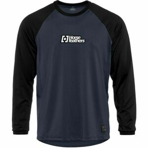 Horsefeathers SPIKE LS Férfi kerékpáros mez, sötétkék, méret kép