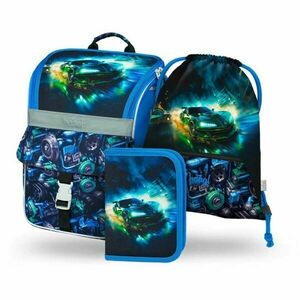 BAAGL 3 SET ZIPPY RACING CAR Iskolai szett, kék, méret kép