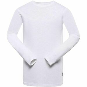 NAX IHES Férfi hosszú ujjú pamut póló, fehér, méret kép