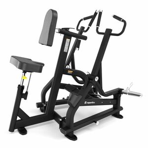 Evezőgép inSPORTline Velocer plate loaded, független karok a szimmetrikus izomfejlesztésért, ergonomikus, nagy sűrűségű párnázás, állítható ülés kép