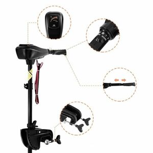 Elektromos csónakmotor inSPORTline A43 55lb/636W/12V, összecsukható kialakítás, hátsó rögzítés, alacsony fogyasztás, háromlapátos hajócsavar kép