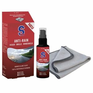 Eső elleni plexitisztító S100 Anti-Rain 100 ml mikroszálas kendővel, hosszan tartó védelem, könnyű felhordás kép