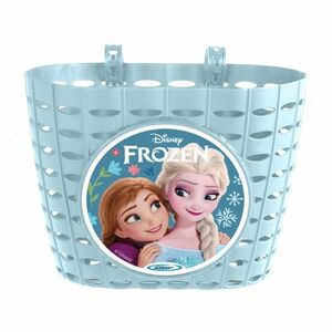 Bicikliskosár Frozen II - világos kék, tartós műanyag, biztonságos felépítés, könnyű rögzítés a kormányra kép