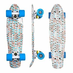 Műanyag gördeszka WORKER Paterny C6 22", csúszásgátló háló a deszka tetején, 82A keménységű PU kerekek, PP műanyag kép