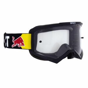 Motocross szemüveg RedBull Spect Evan, fekete, átlátszó plexiüveg, fejlett szellőzőrendszer, F Scape páramentesítő kezelés, 100%-os UVA és UVB védelem kép