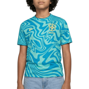 Rövid ujjú póló Nike Dri-FIT Brazil Pre-Match 2026 Kids kép