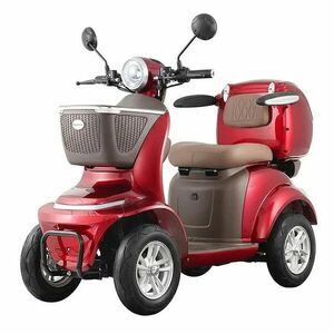 Négykerekű elektromos moped W-TEC Lubica II, LCD kijelző, 3 sebességi mód, biztonsági riasztó - piros kép