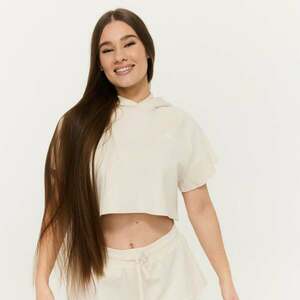 GymBeam Women‘s Relay Cropped Hoodie Pearl kép