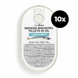 GymBeam Smoked mackerel fillets in oil kép