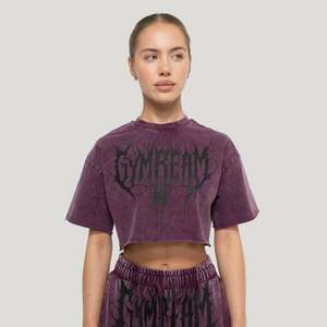 GymBeam Women‘s Abyss Cropped T-shirt Raisin kép