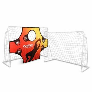 NeoSport Focikapu céltábla szőnyeggel 245x155x80cm - Fehér, Piros kép