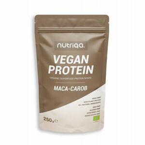 Nutriqa Bio vegán maca–karob protein shake – 250 g kép