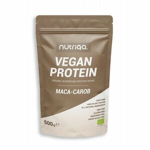 Nutriqa Bio vegán maca–karob protein shake – 500 g kép