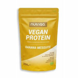 Nutriqa Bio vegán banán–mesquite protein shake – 250 g kép