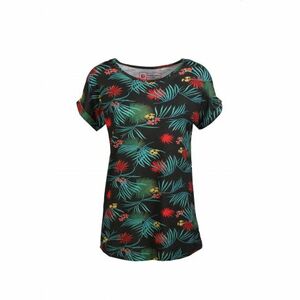 Női rövid ujjú póló FUNDANGO Leila-981-black flowers kép