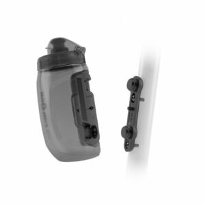 Biciklis palack FIDLOCK set láhve s držákem BOTTLE TWIST 450 ml Transparent Black kép